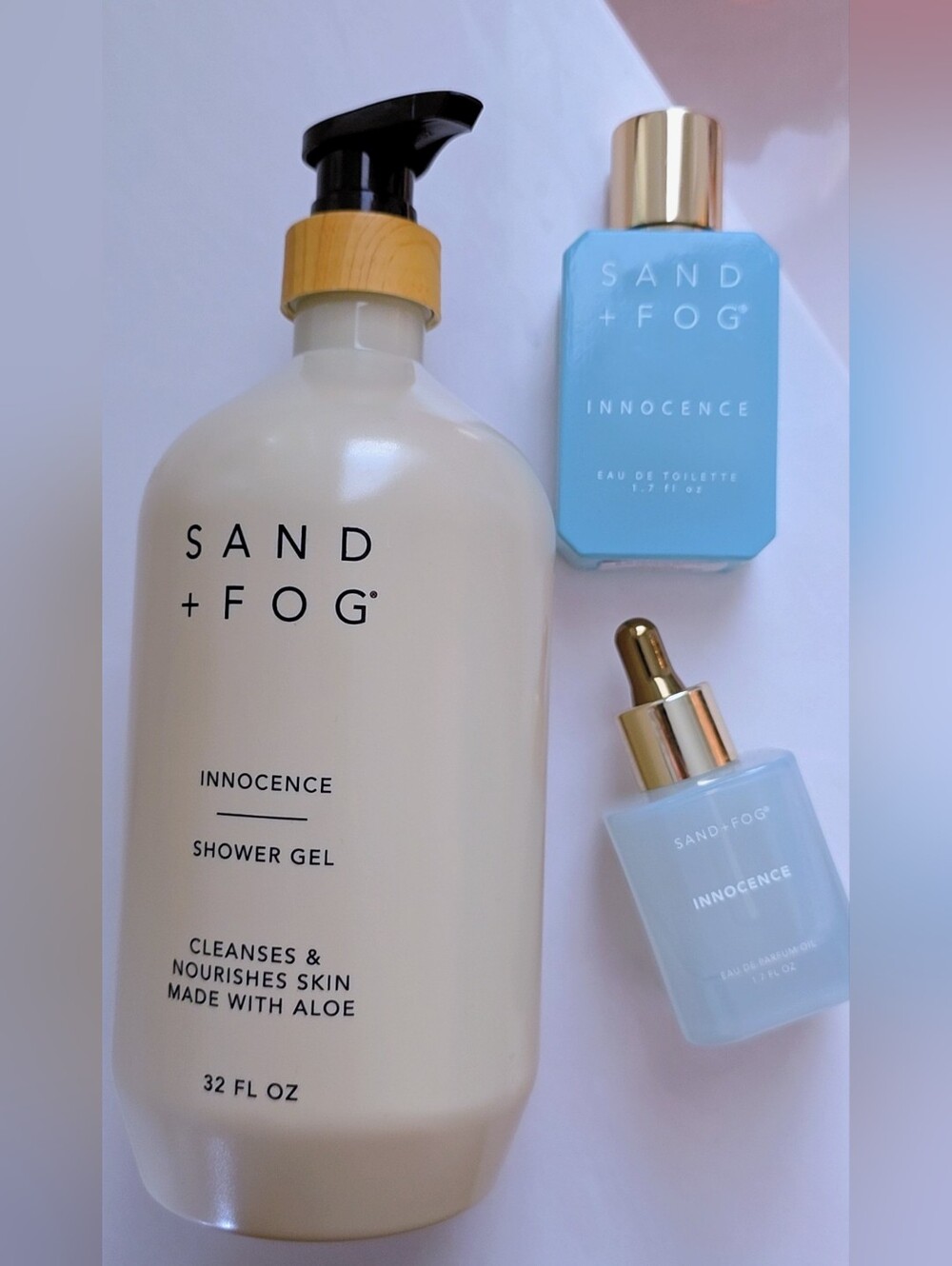 Sand + Fog Innocence Fragrance Bundle | Shower Gel, Eau De Toilette  Perfume Oil